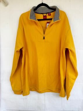 Arrow USA 1851 Yellow Sueded Fleece 1/4 Zip Pullover LT